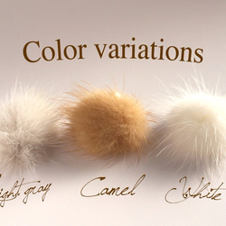 Mink fur Bijou earrings (3color  variation) 第4張的照片