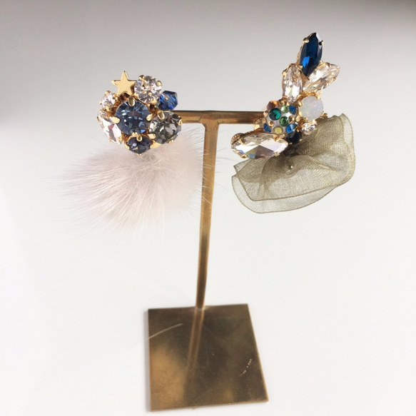 Order made♡ Bijou ear cuff & Fur bijou earring 8枚目の画像