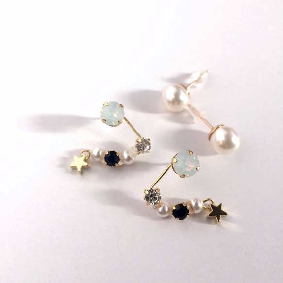 5way ☆ Back charm Bijou pierce set * 第6張的照片