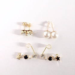 5way ☆ Back charm Bijou pierce set * 第4張的照片