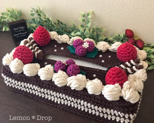 ティッシュボックスカバー チョコレートケーキ ティッシュケース