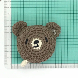 メジャーカバー（たれ目クマさん） 手編み 編み物 4枚目の画像