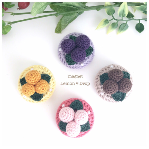 手編みマグネット マグネット Lemon＊Drop 通販 8155507｜Creema