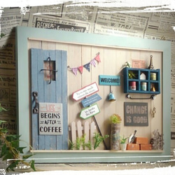 ドールハウス ミニチュアガーデンフレーム2☆ タペストリー・壁掛け