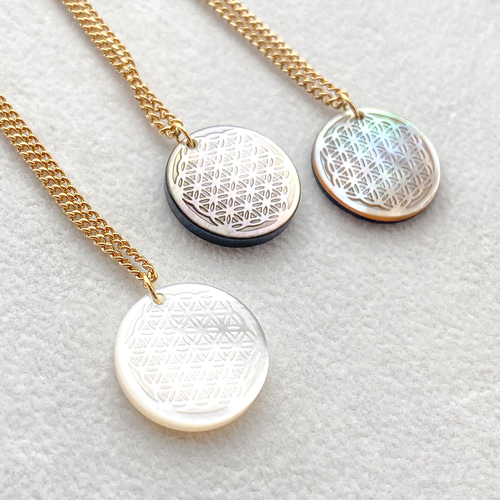 白蝶貝 フラワーオブライフ ネックレス 【公式通販】