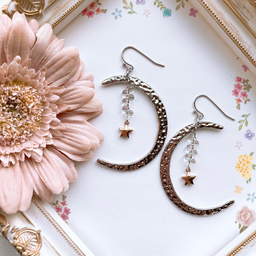 ムーンピアス＆イヤリング 月 大ぶり – おしゃれ花嫁様