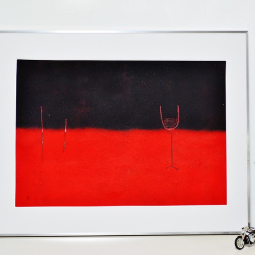 赤と黒のブルース 絵画 嘉山一夫 通販 4625848｜Creema(クリーマ)