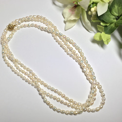 高品質］淡水パール5mm 120cmネックレス ネックレス・ペンダント