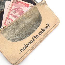 【1945sミニ財布】皺蝋染革 広告柄ミニ財布 3枚目の画像
