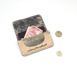 【1945sミニ財布】皺蝋染革 広告柄ミニ財布 5枚目の画像