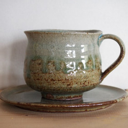 コーヒーカップとソーサーのセット＿yc-006-1 2枚目の画像