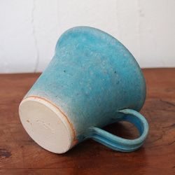 コーヒーカップ（中）トルコブルー　yc-018 4枚目の画像