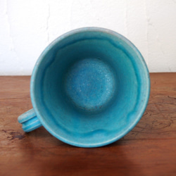 コーヒーカップ（中）トルコブルー　yc-018 5枚目の画像