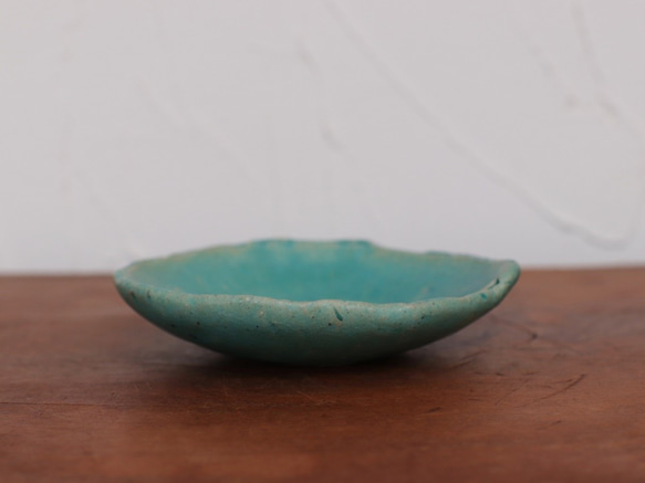 トルコブルーの小皿(10.5cm)　ysr3-016 2枚目の画像