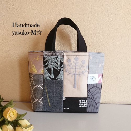 M☆ミナペルホネンのトートバッグ ♡愛しのパッチワーク-127 トート