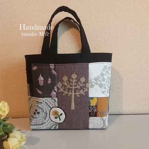 M☆ミナペルホネンのトートバッグ ♡愛しのパッチワーク-42 トートバッグ yasuko-M✰ 通販｜Creema(クリーマ) 8304199