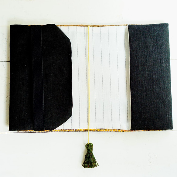 書套/筆記本套（平裝書A6尺寸）手工編織的絲線threadStrata≫ 第4張的照片