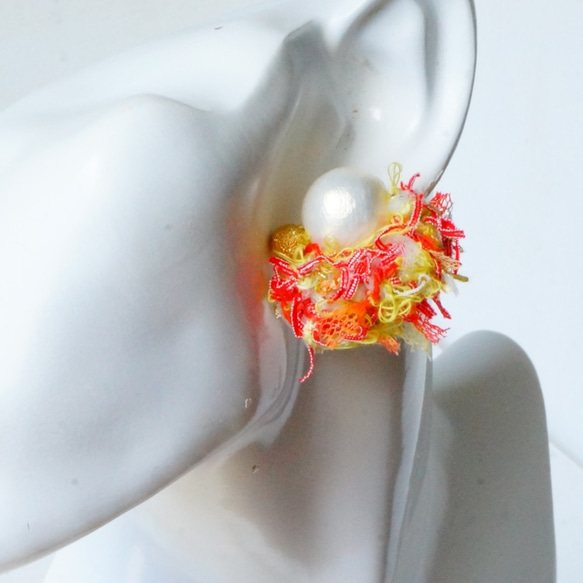 花式紗耳環*耳環/金屬過敏穿孔耳環可更換（糖果） 第4張的照片