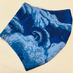 立体マスク　リバティ　【2021SS】＜Vespertine Wave＞(ヴェスペルティンウェーブ) ブルー 1枚目の画像