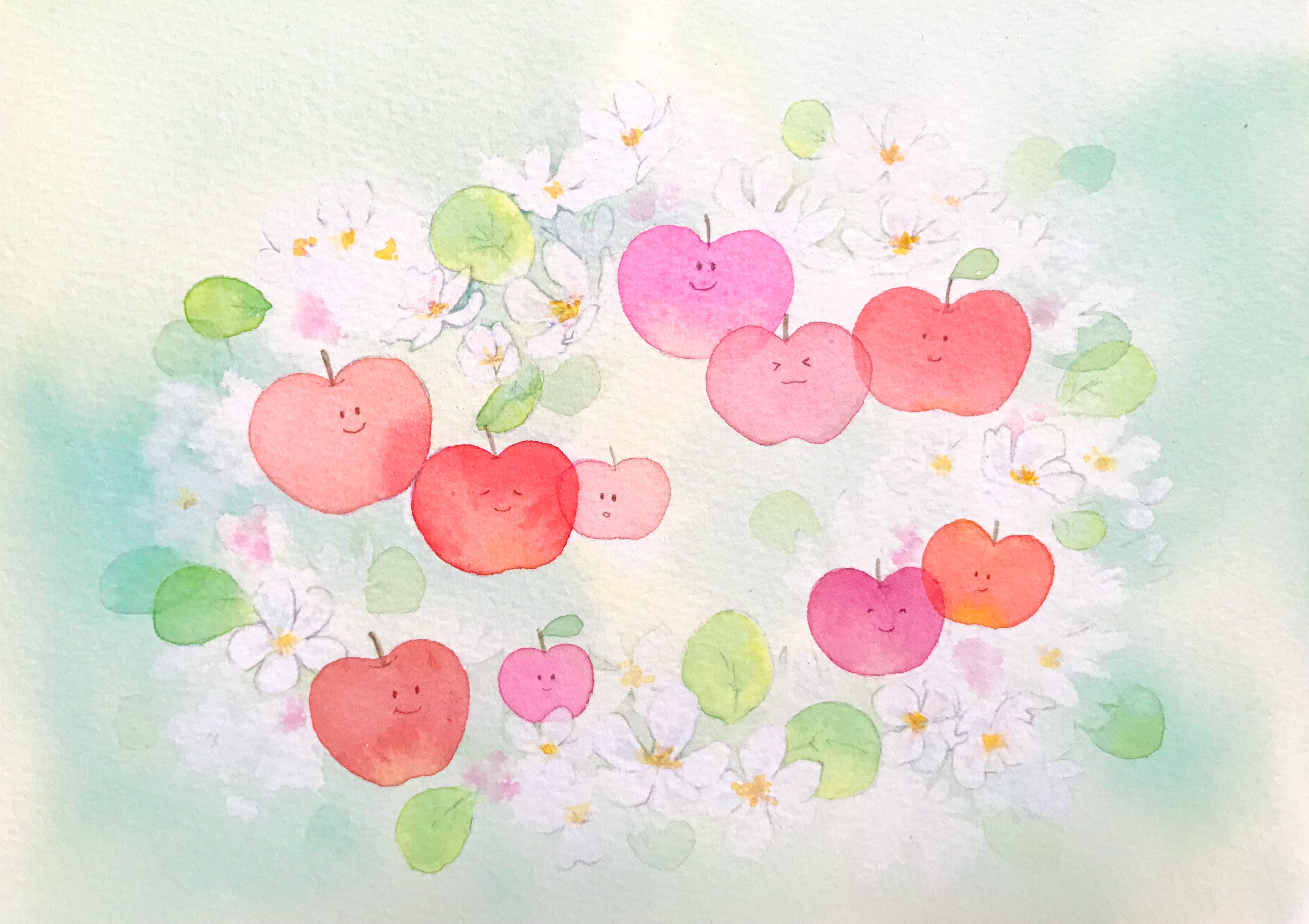 りんごちゃんず　優しさ倍増中　＊原画販売