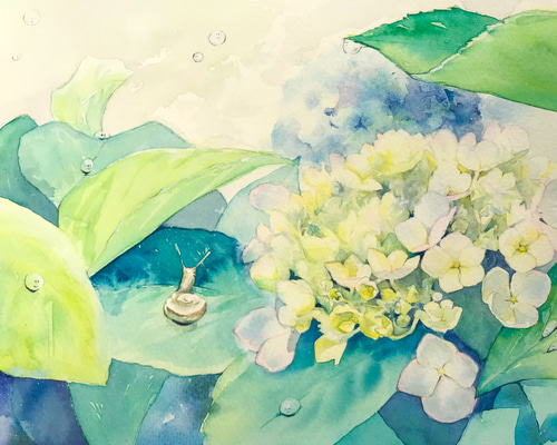 22×27㎝「森の散歩道」油彩・原画・F3