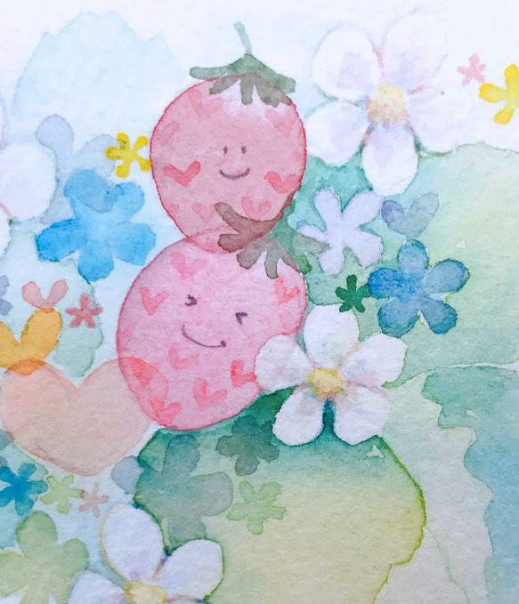 いちごの花盛り2 *原画販売 5枚目の画像