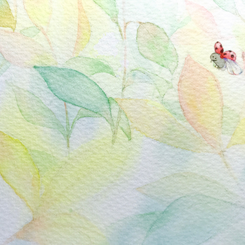てんとう虫　アート原画 集まれ、みんな 虫 てんとう虫 アート 原画 イラスト yoc 通販