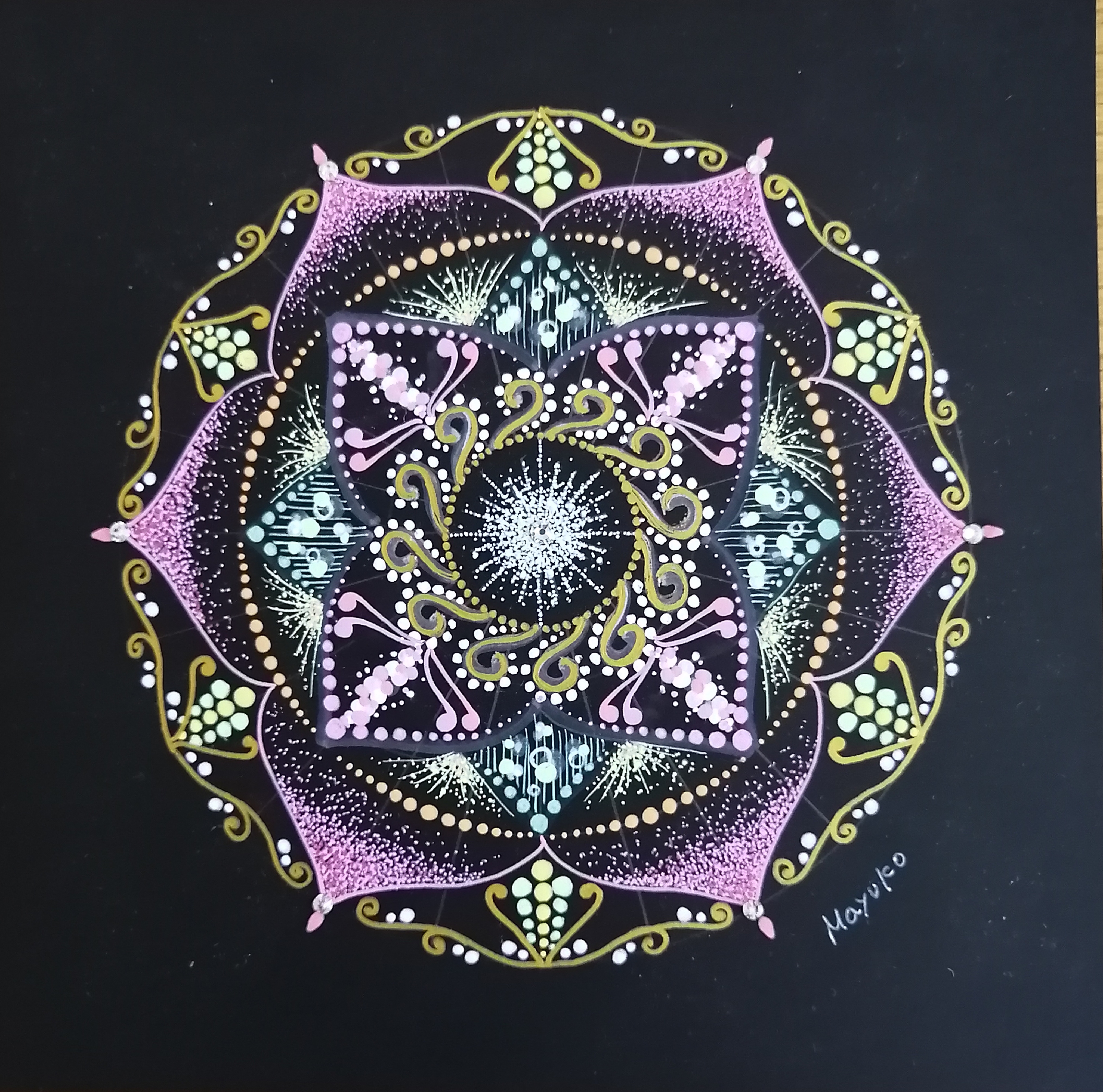 点描曼荼羅アート【大天使ガブリエル】 点描曼荼羅アート【大天使ガブリエル】 絵画 Prism rose 通販