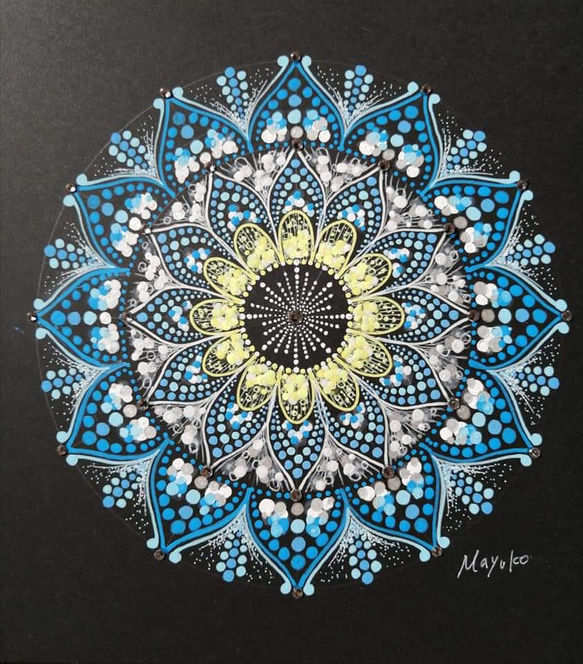 点描曼荼羅アート『清廉』 絵画 Prism rose 通販 12968675｜Creema