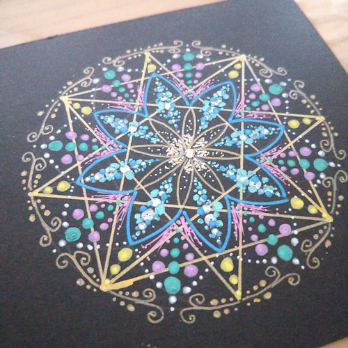 天使のミニ曼荼羅アート（大天使ミカエル） その他アート Prism rose