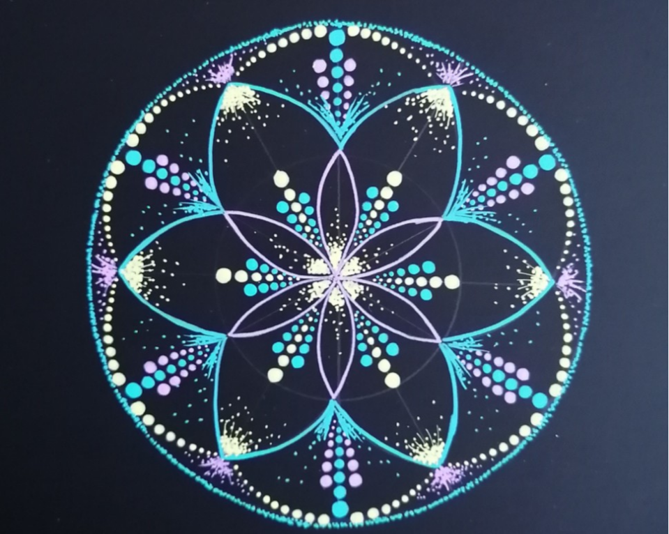 世界に一つ！あなただけの点描曼荼羅を描きます 曼荼羅アートブログ｜点描と砂絵で癒しの時間 コンパスを使って