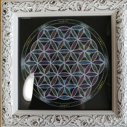 点描曼荼羅フラワーオブライフ 絵画 Prism rose 通販 9969633