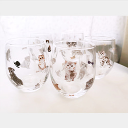 【食洗機OK】ネコちゃんグラス2個セット 2枚目の画像