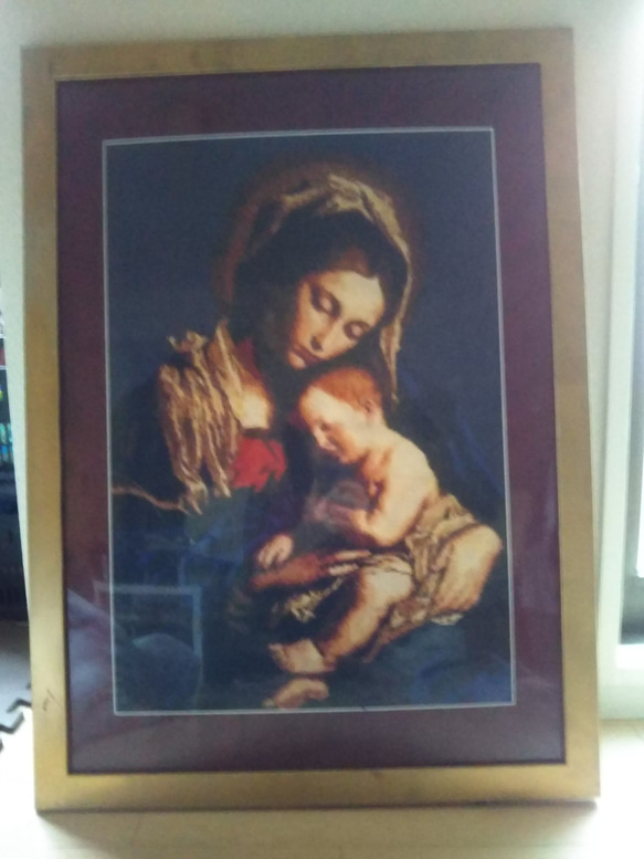 イエスを抱くマリアさま」 イエス生誕 送料無料 その他アート Sayoko