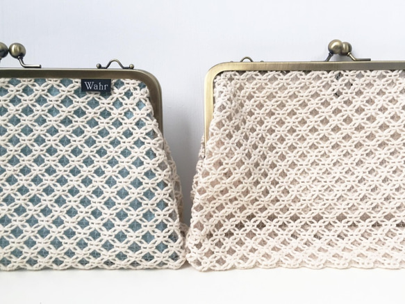 Wahr_Cotton織り正方形格子正方形口ゴールドバッグクラッチバッグサイドバックパックショルダーバッグ化粧品バッグ 1枚目の画像