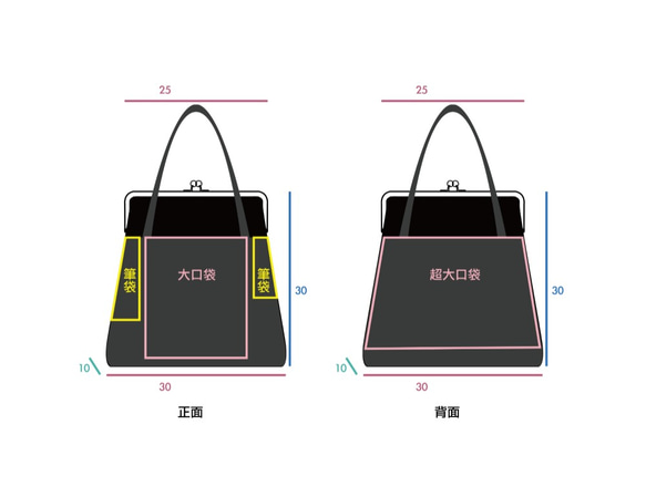 Wahr_灰灰黑黑 手提口金包 手拿包 側背包 肩背包 後背包 電腦包 書包 第8張的照片