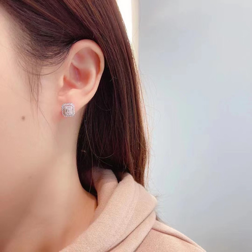 【未使用】天然エメラルド　ダイヤモンドカット ピアス 楽天市場】☆全品ポイント2倍/12月19日20:00〜26日01:59☆【シンプル