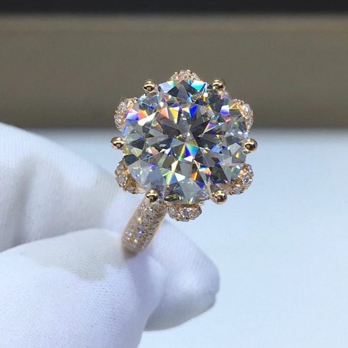 NEW 品質保証 5ct モアサナイト K18YG/PG/WG 鑑別書付き 婚約 NEW 品質保証 5ct モアサナイト K18YG/PG/WG 鑑別書付き 婚約