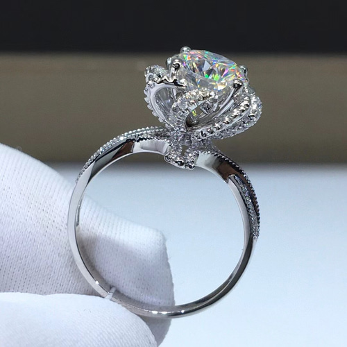 品質保証 1.5ctモアサナイト K18YG/PG/WG 鑑別書付き 婚約指輪 指輪 