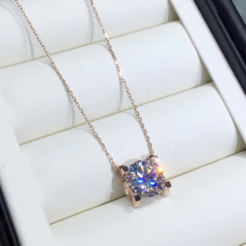 オーダーメイド 鑑別書付き ネックレス k18 ゴールド 3ct モアサナイト 