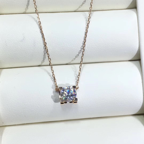 オーダーメイド 鑑別書付き リング k18 ゴールド 0.5ct モアサナイト 高品質 1枚目の画像