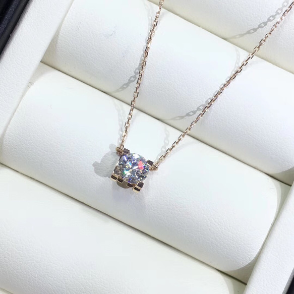 オーダーメイド 鑑別書付き リング k18 ゴールド 0.5ct モアサナイト 高品質 2枚目の画像