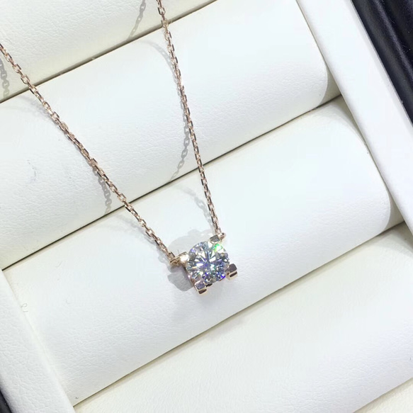 オーダーメイド 鑑別書付き リング k18 ゴールド 0.5ct モアサナイト 高品質 3枚目の画像