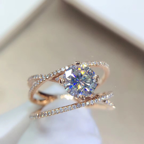 受注制作　リング　K18WG 1ct ペアシェイプモアサナイト　高品質 鑑別書付き リング K18 ゴールド 1ct モアサナイト 高品質 ペア