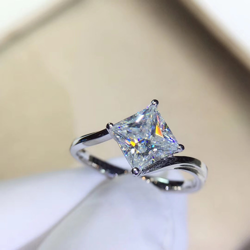 オーダーメイド 鑑別書付き リング k18 ゴールド 1ct プリンセス