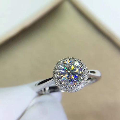 オーダーメイド 鑑別書付き リング k18 ゴールド 1.5ct モアサナイト