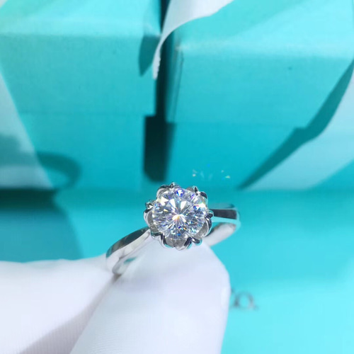 オーダーメイド 鑑別書付き リング k18 ゴールド 1ct モアサナイト 高 