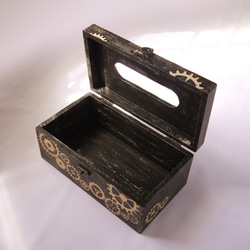 手工原木面紙盒-齒輪造型 工業風 仿鍛造 面紙盒 衛生紙盒 木作 第5張的照片