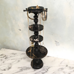 アクセサリースタンド 黒 シャビー仕上げ ディスプレイ 展示 店舗什器