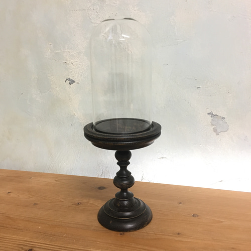 ガラスドーム 黒 シャビー仕上げ ディスプレイ 店舗什器 その他